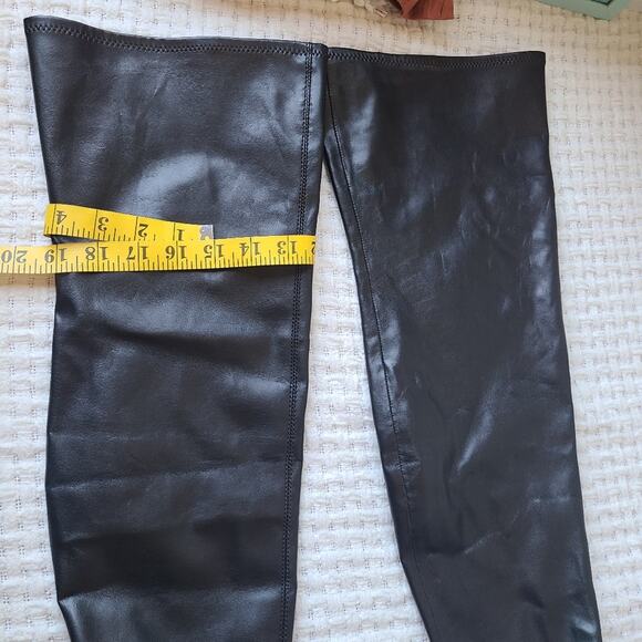 ZARA Black Faux Leather Boots Women's Size EU 38 US Size 7.5 - Picture 5 of 10